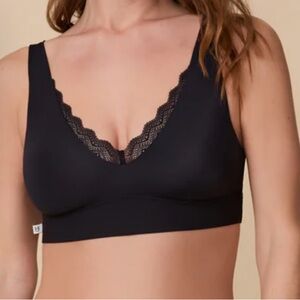 Harper Wilde Bliss Women's Black Lace Trim Bralette Size Large